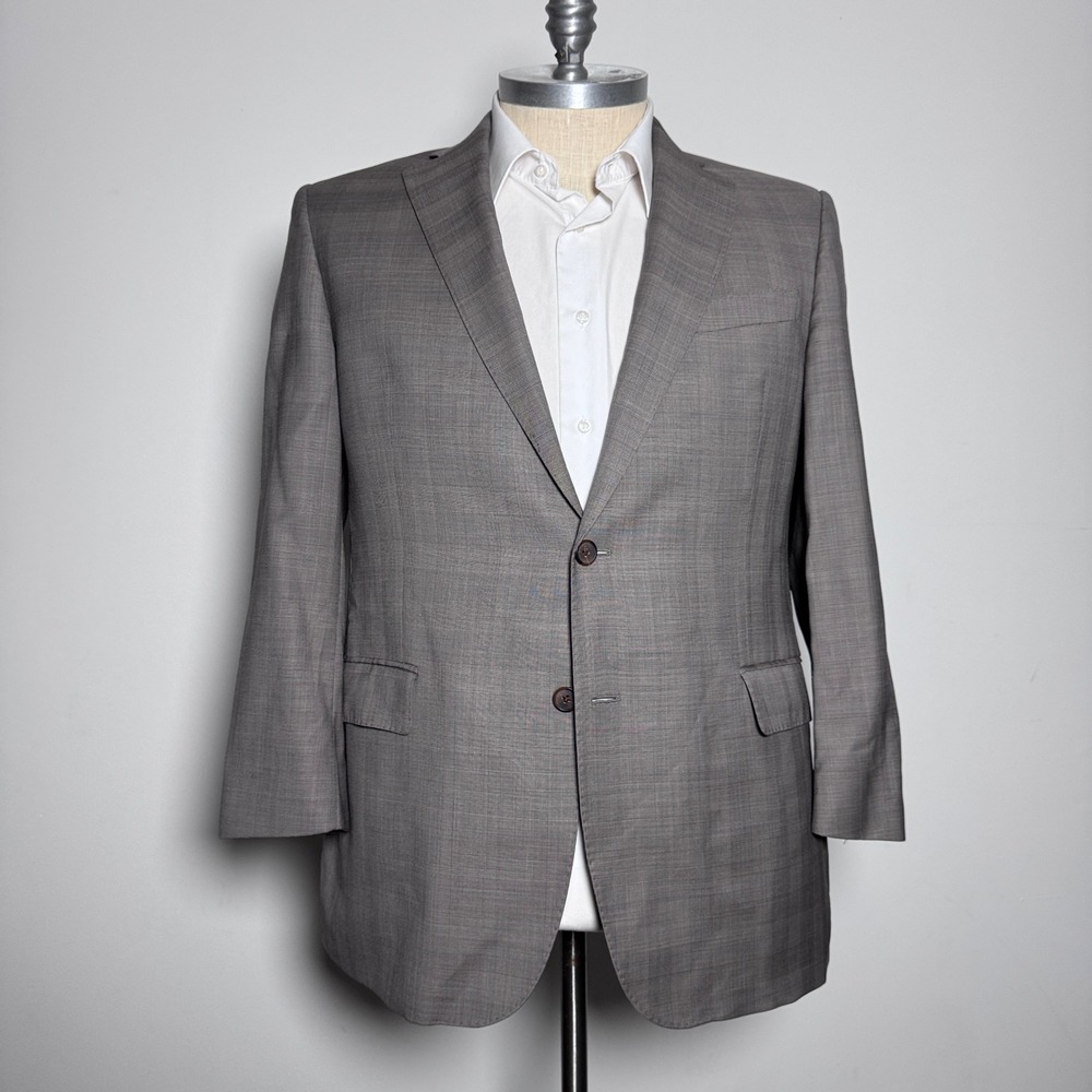 Brooks Brothers 346 Blazer Mens 43R Brown Glen Plaid Wool Madison Fit Sport Coat